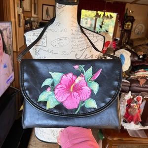🌺The Original Key West Handbag leather hand painted tropical flower 🌺 handbag